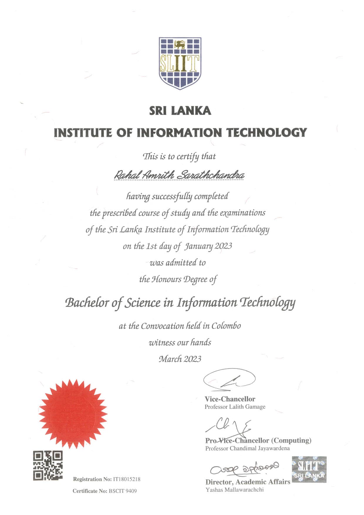 Bachelor of Science in Information Technology